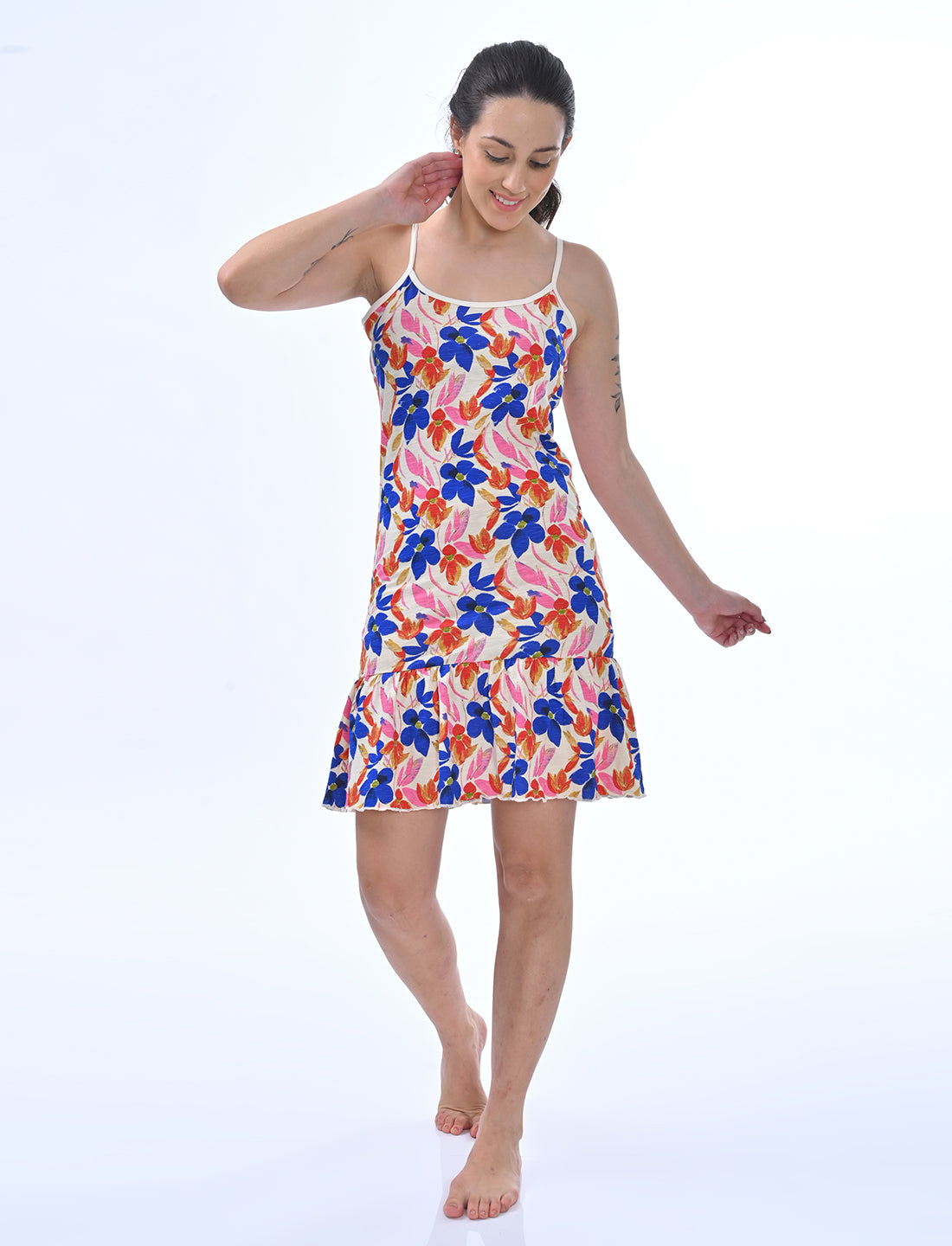 Women's Sleeveless Cotton Loungewear Dress