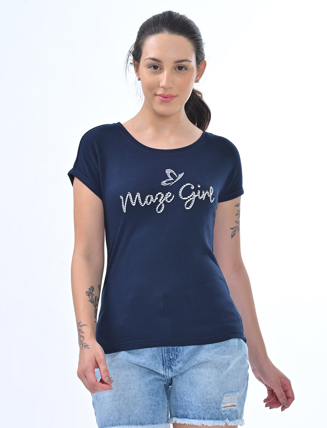 Chic Ringer-Style Short Sleeve Casual Top