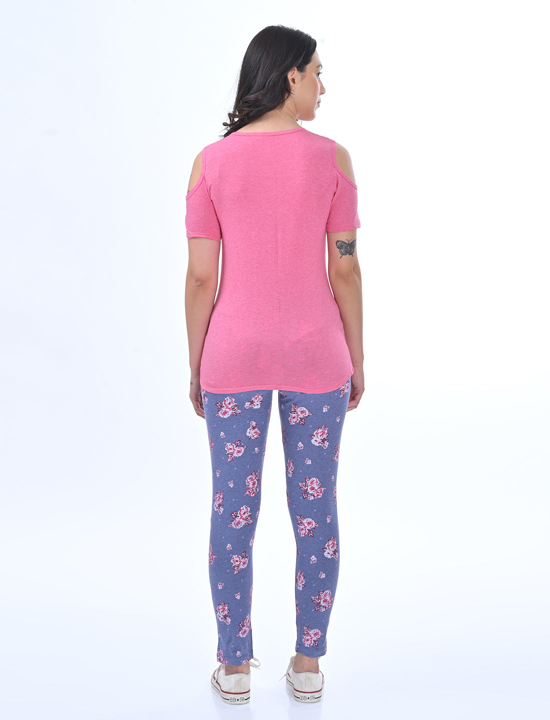Women’s Cold-Shoulder Graphic Top | 2-Piece Lounge Set
