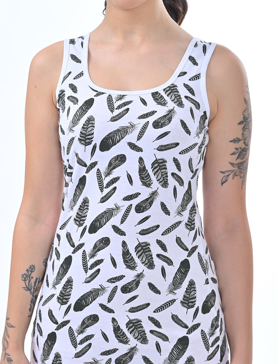 Women's Scoop-Neck Floral Slip Lounge Dress