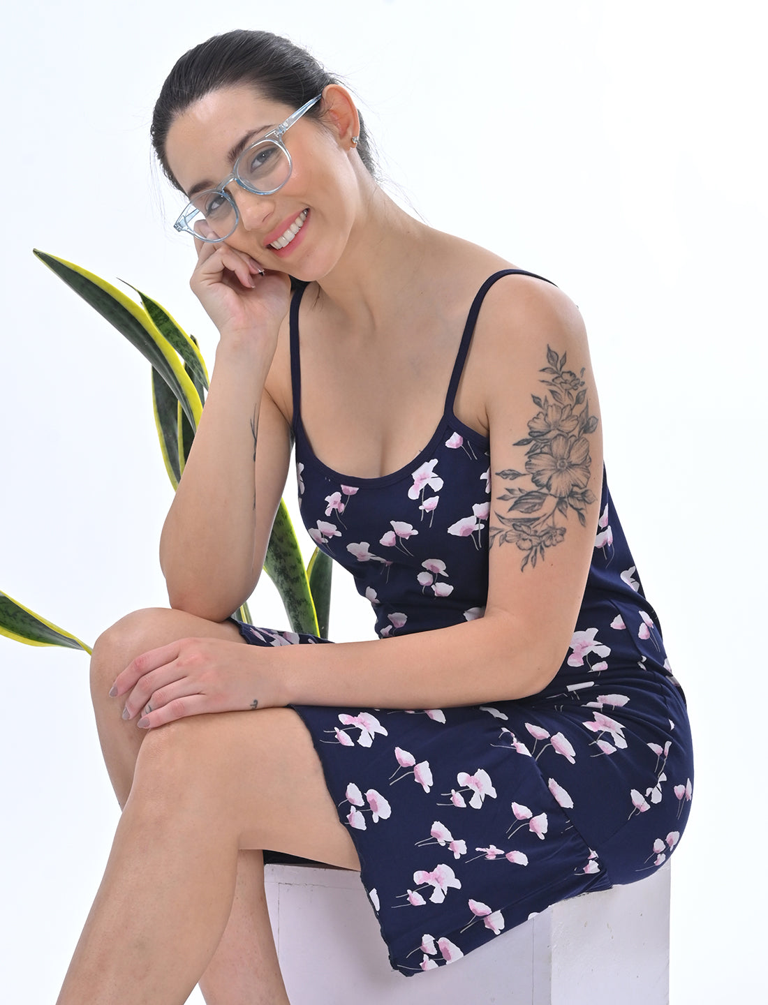Women's Sleeveless Cotton Loungewear Dress
