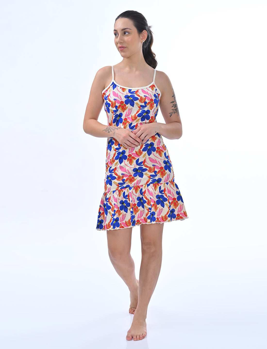Women's Sleeveless Cotton Loungewear Dress