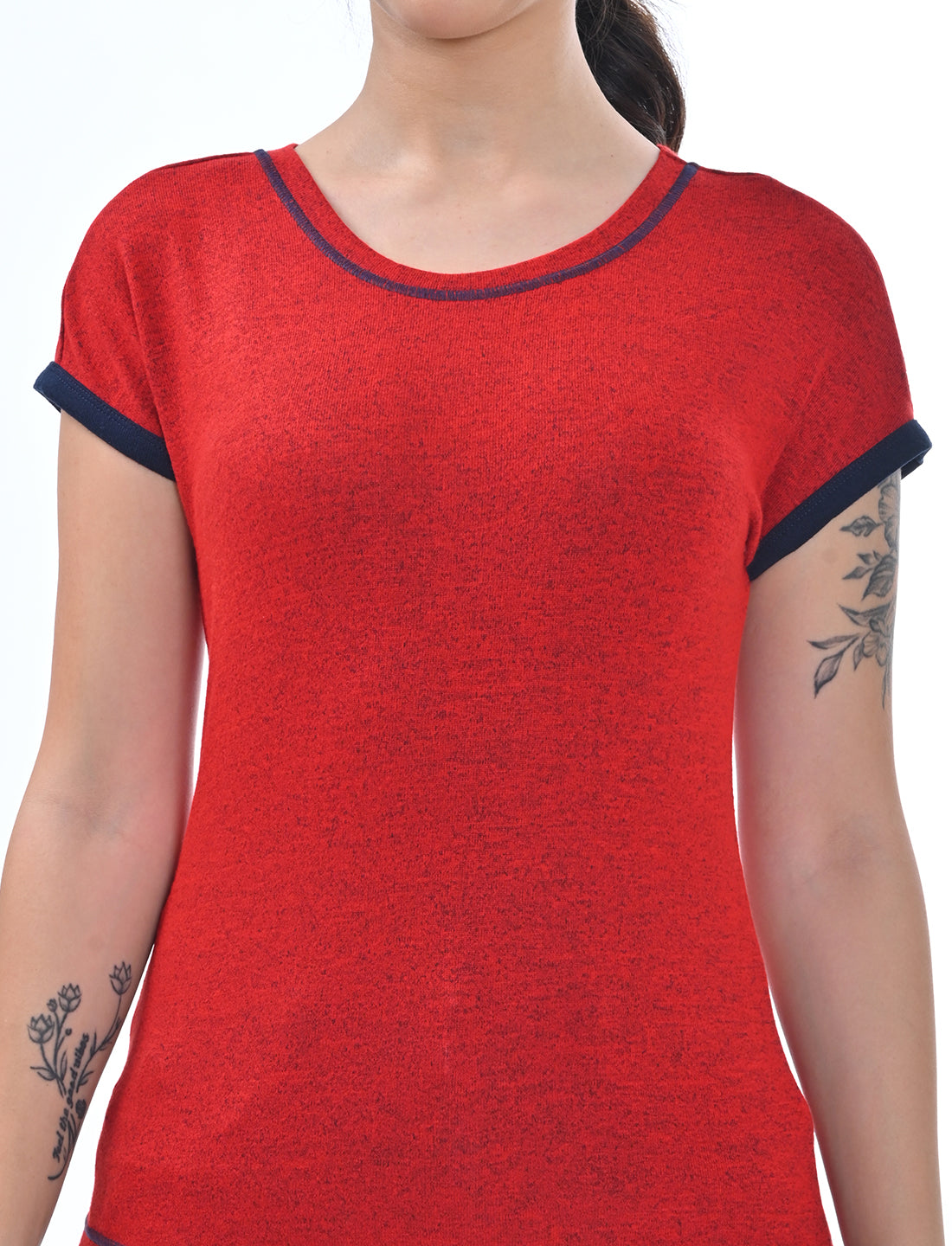 Chic Ringer-Style Short Sleeve Casual Top