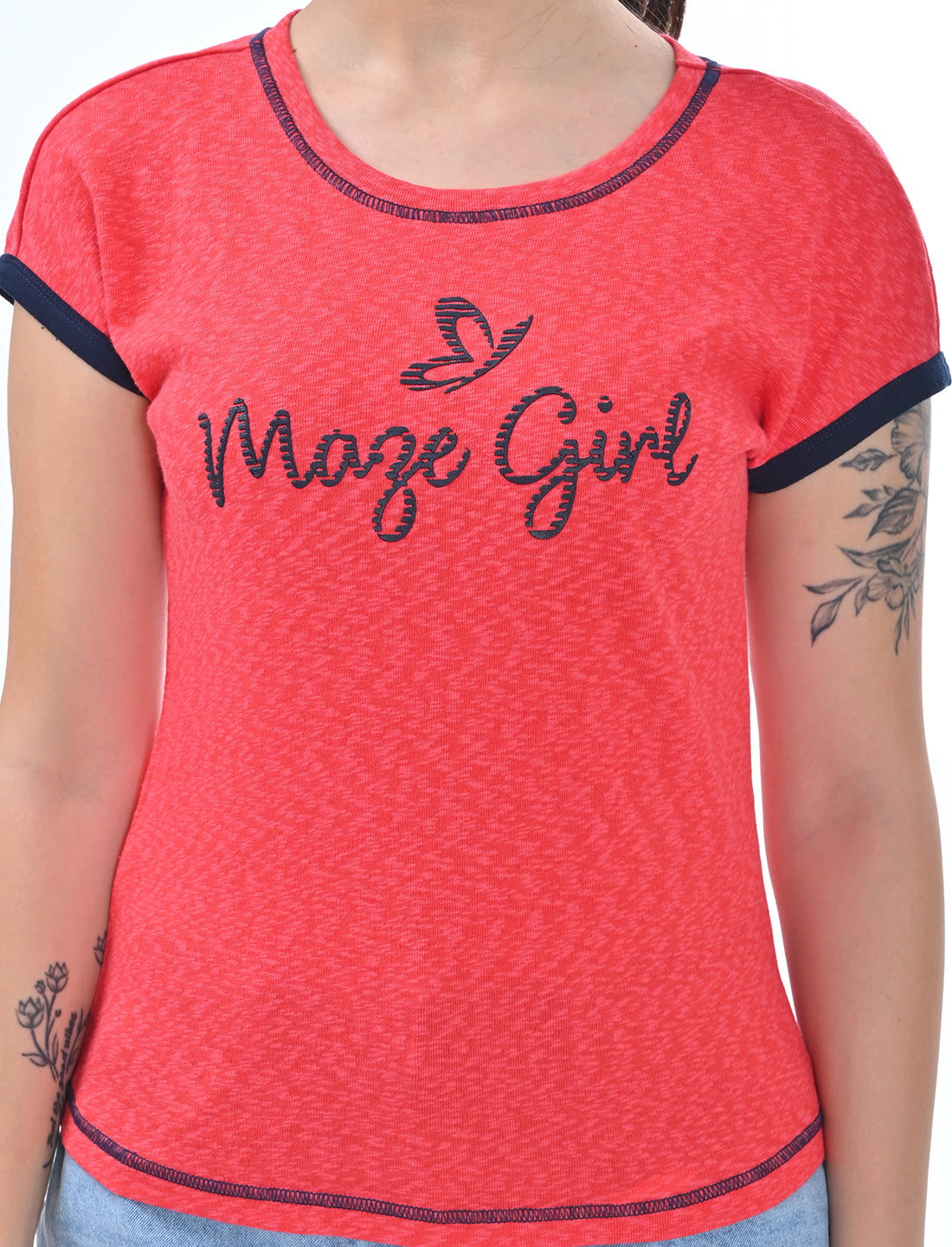 Chic Ringer-Style Short Sleeve Casual Top
