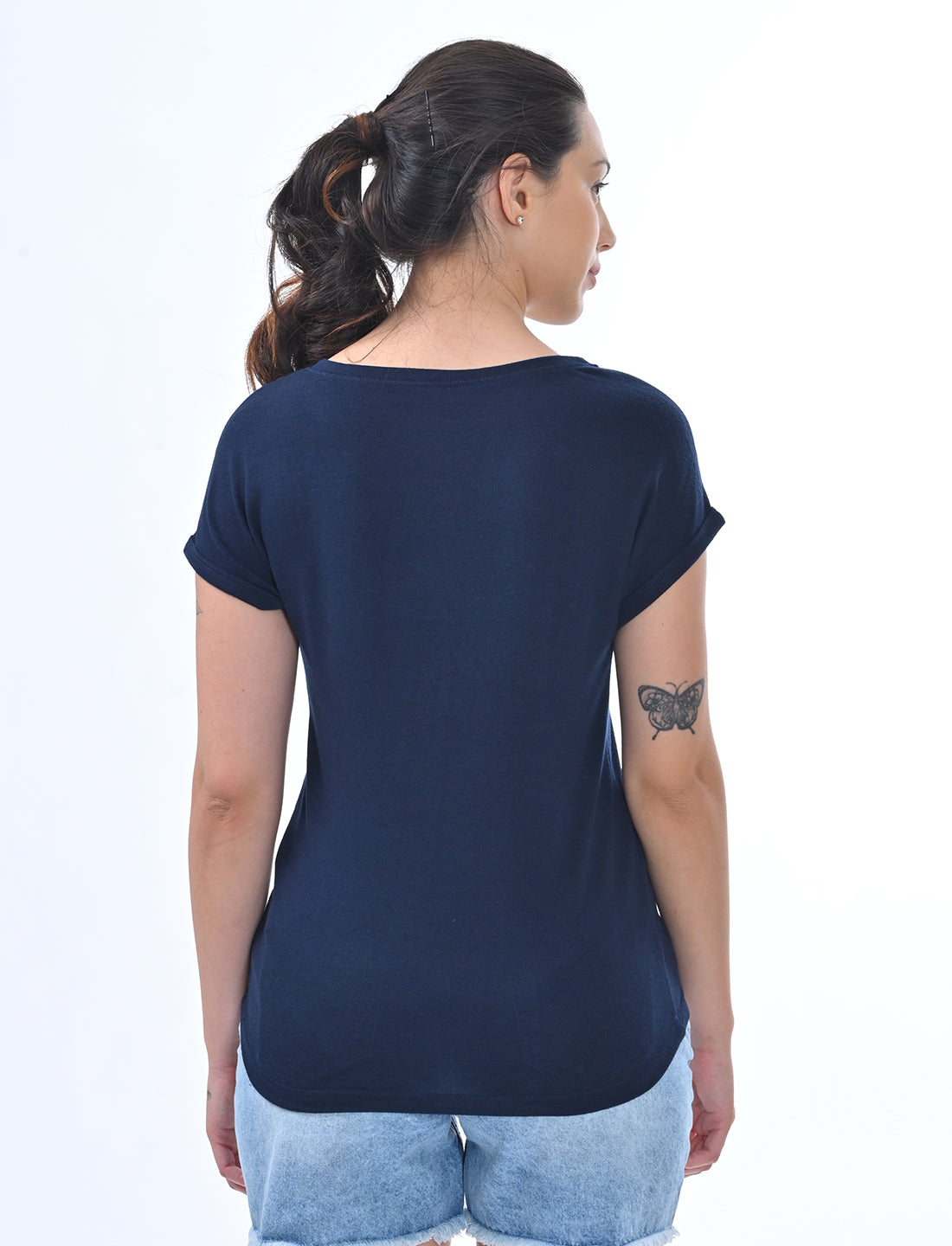 Chic Ringer-Style Short Sleeve Casual Top