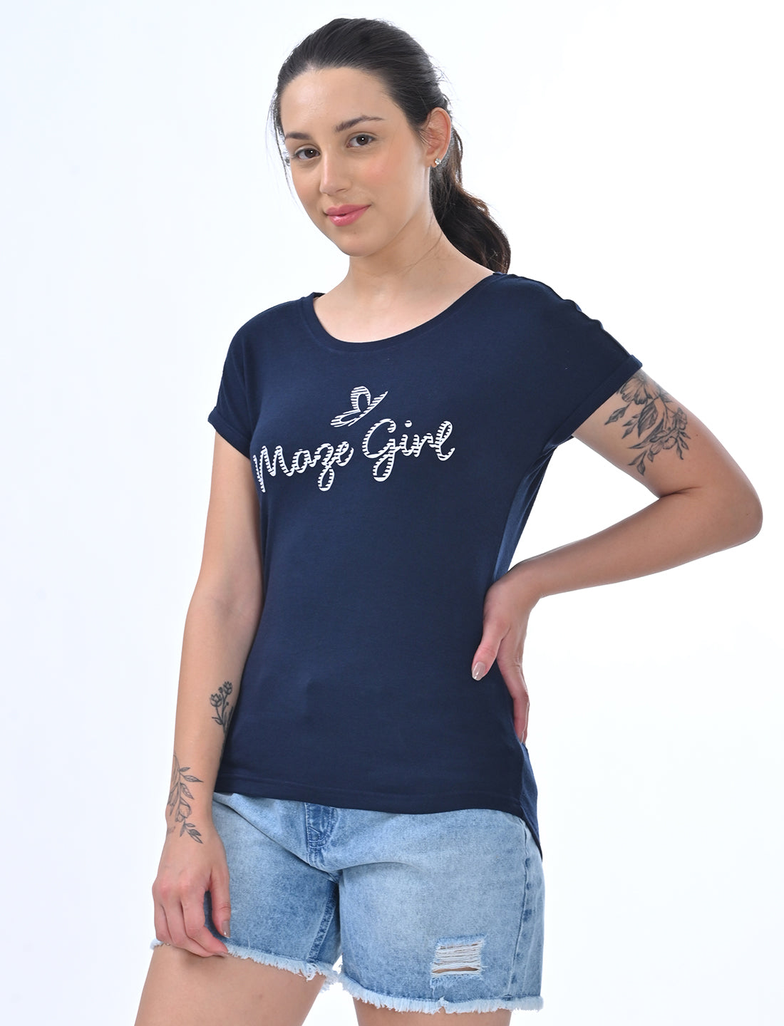 Chic Ringer-Style Short Sleeve Casual Top