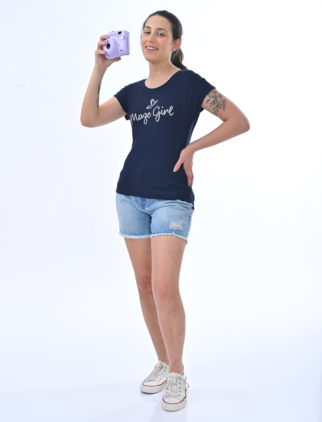 Chic Ringer-Style Short Sleeve Casual Top