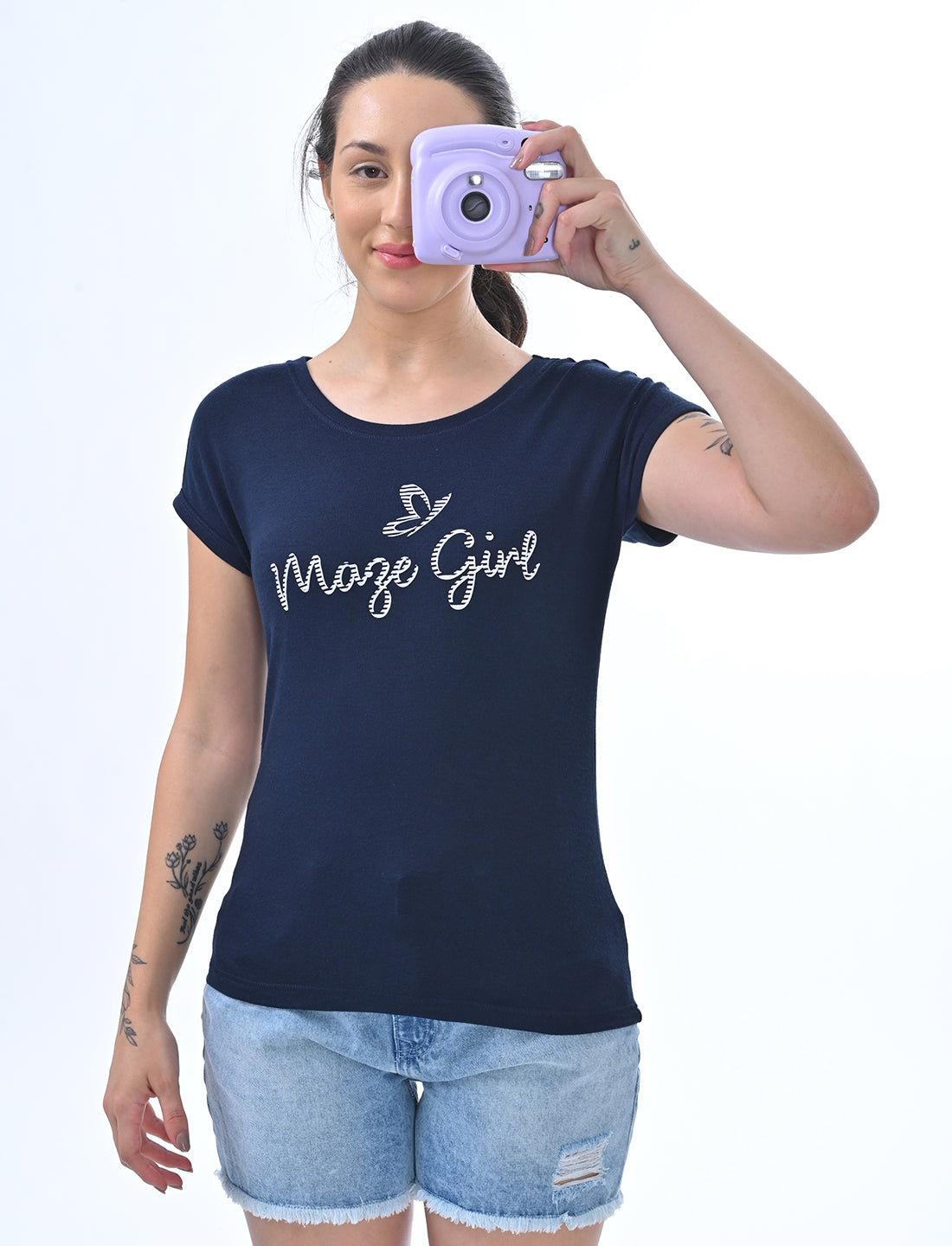 Chic Ringer-Style Short Sleeve Casual Top