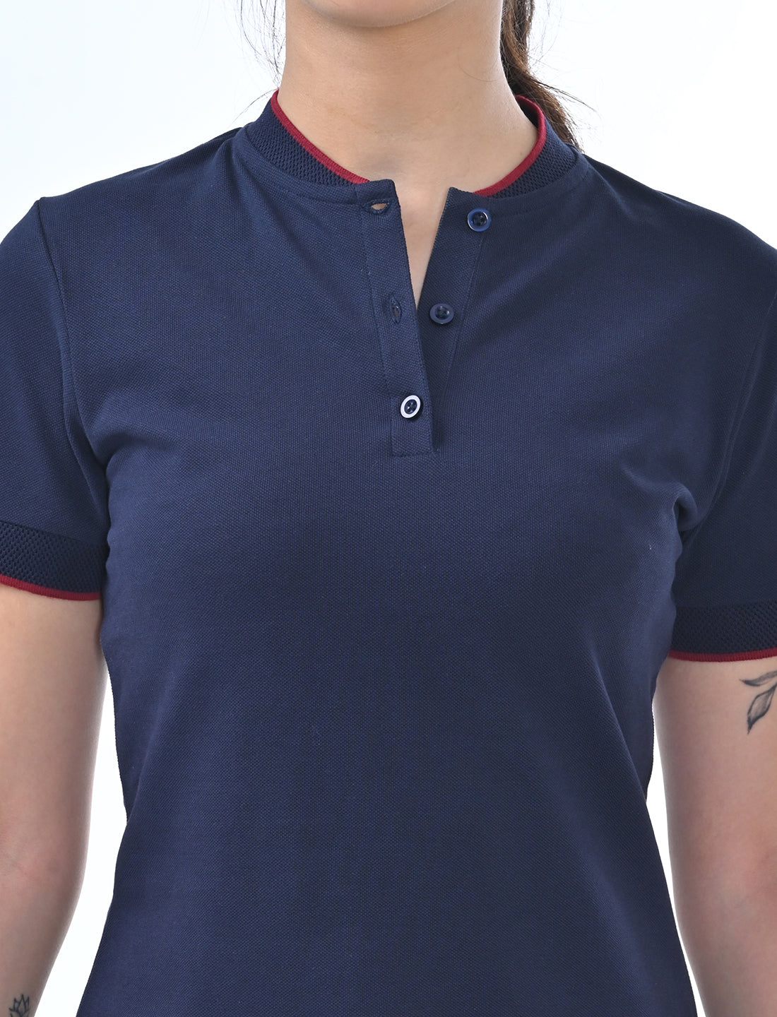 Women's Premium Henley Polo T-Shirt