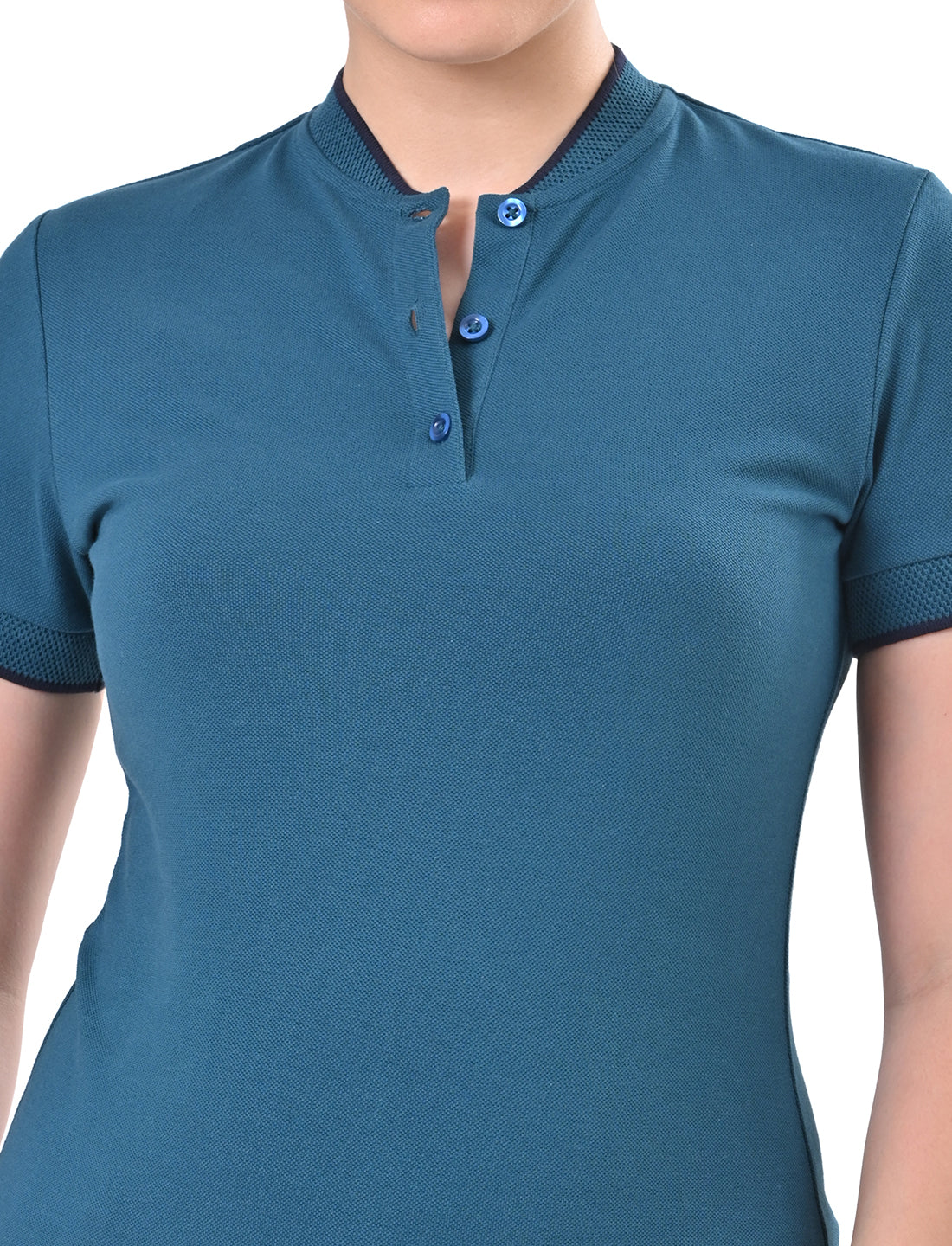 Women's Premium Henley Polo T-Shirt