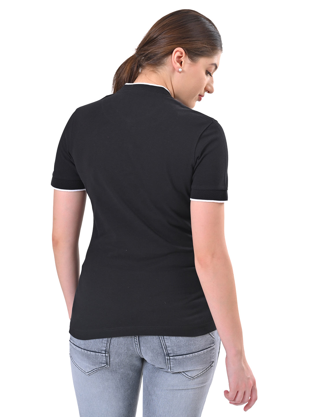 Women's Premium Henley Polo T-Shirt