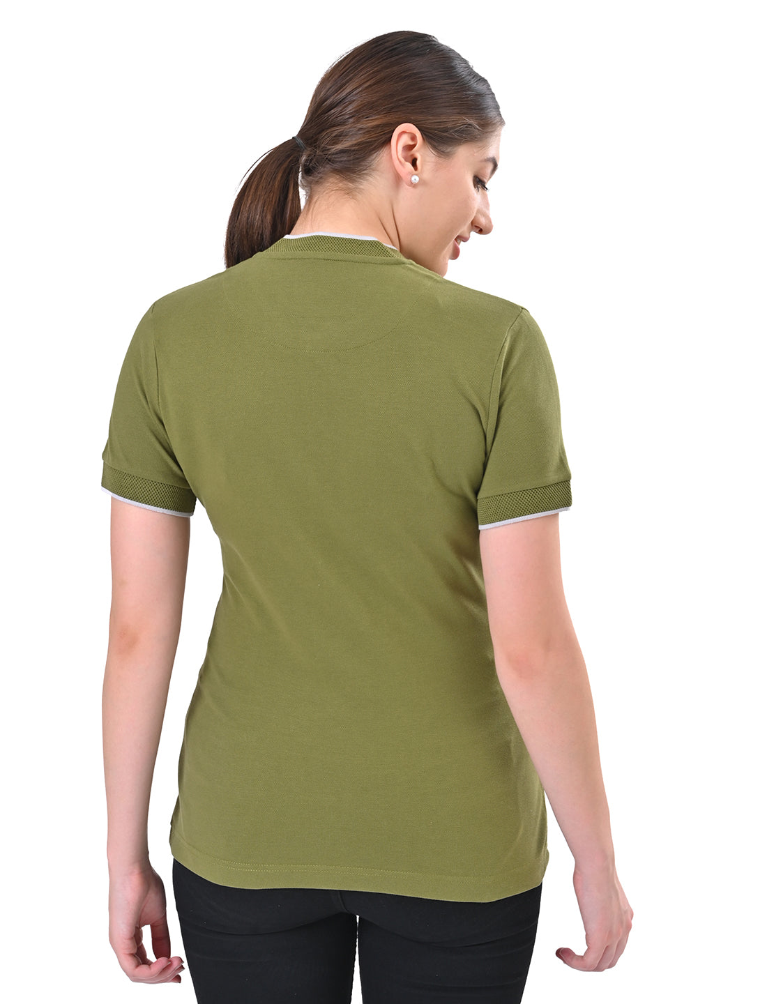 Women's Premium Henley Polo T-Shirt