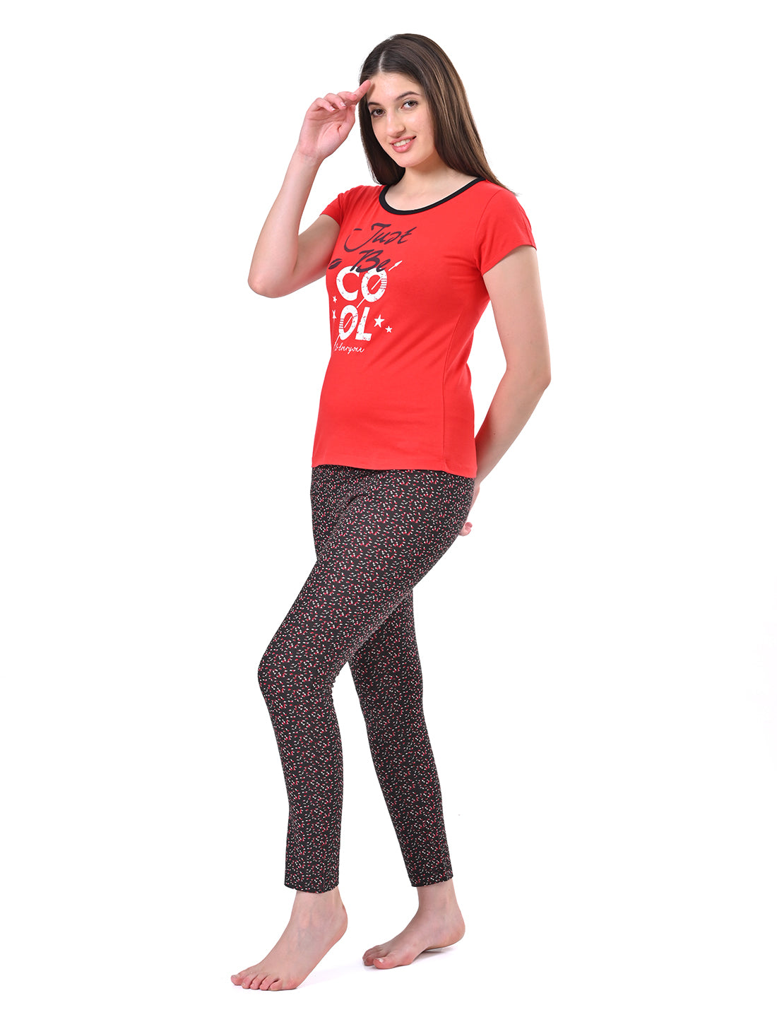 Women's Casual Short Sleeve Top & Pyjamas Set