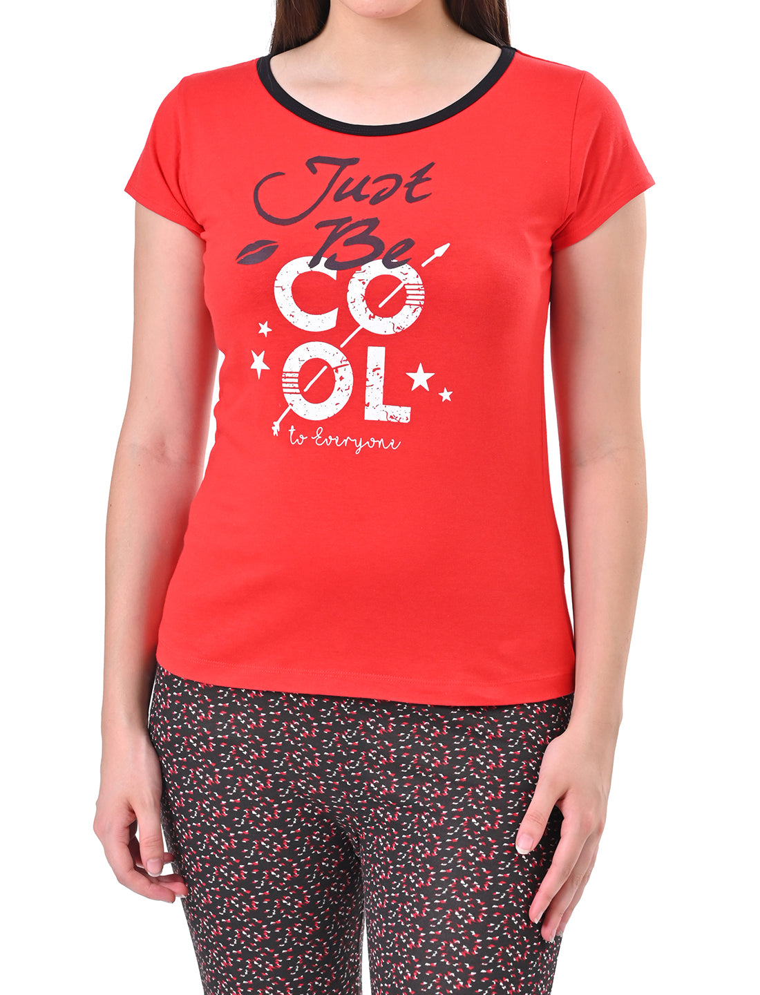 Women's Casual Short Sleeve Top & Pyjamas Set