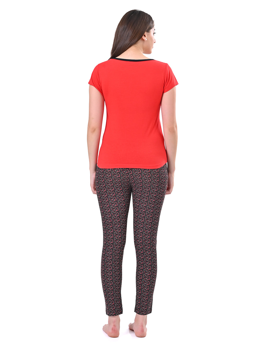 Women's Casual Short Sleeve Top & Pyjamas Set
