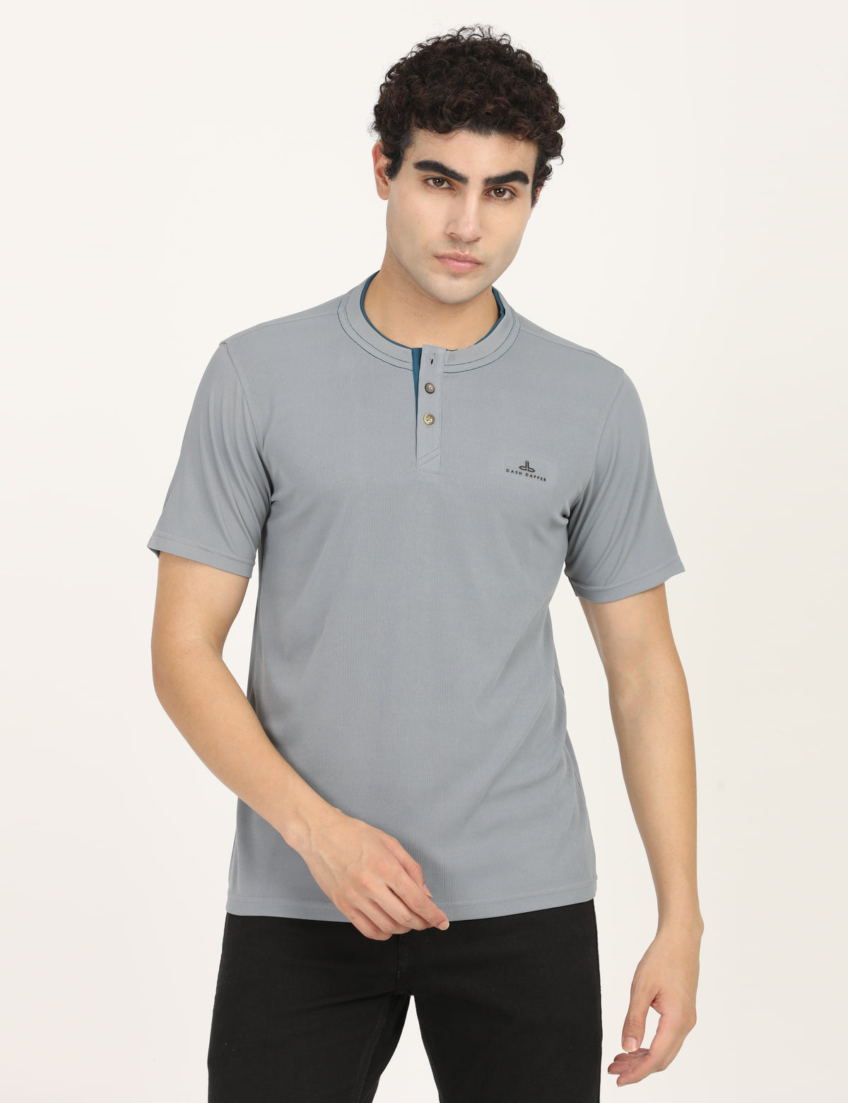 Men’s Premium Derby Textured Henley T-Shirt