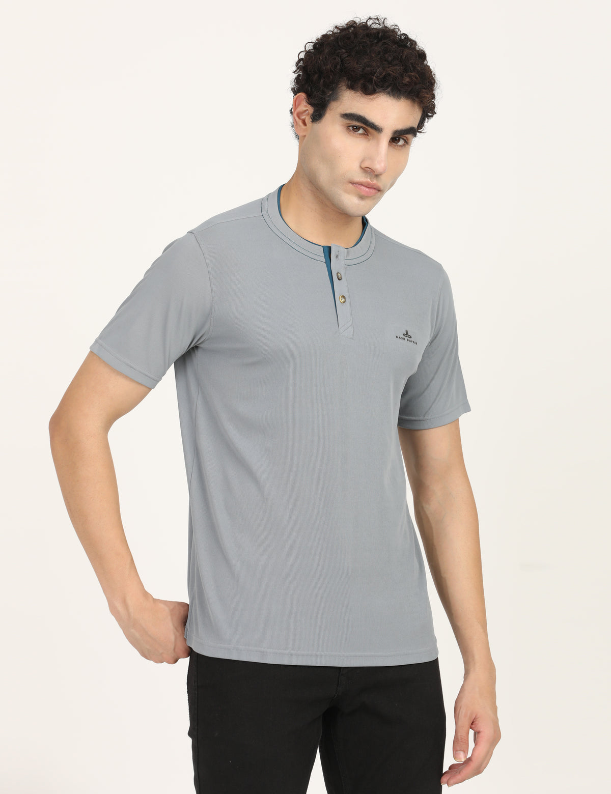 Men’s Premium Derby Textured Henley T-Shirt