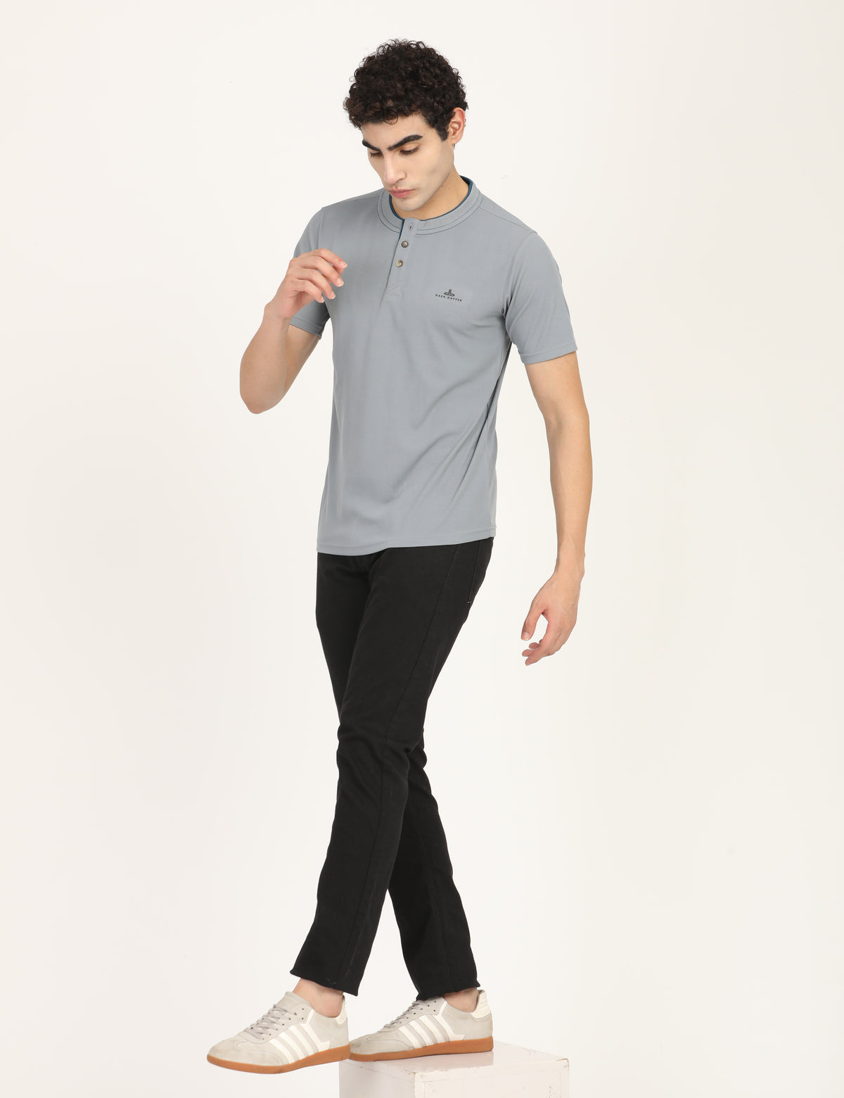 Men’s Premium Derby Textured Henley T-Shirt