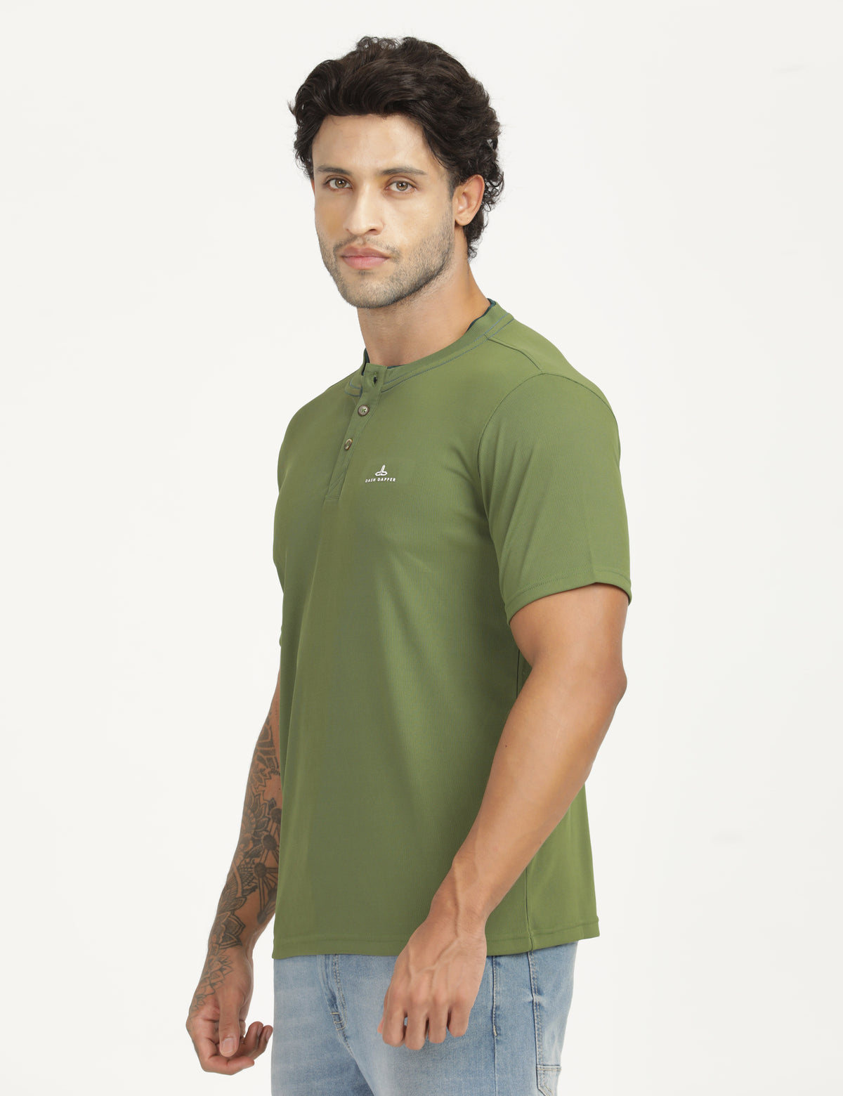 Men’s Premium Derby Textured Henley T-Shirt