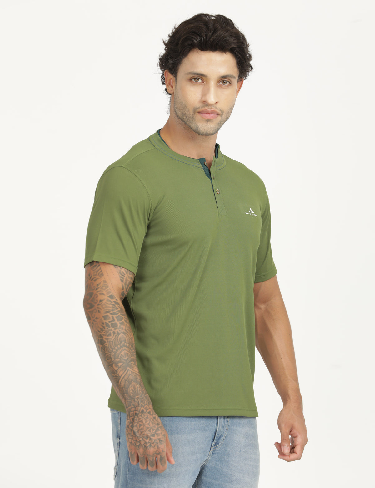 Men’s Premium Derby Textured Henley T-Shirt