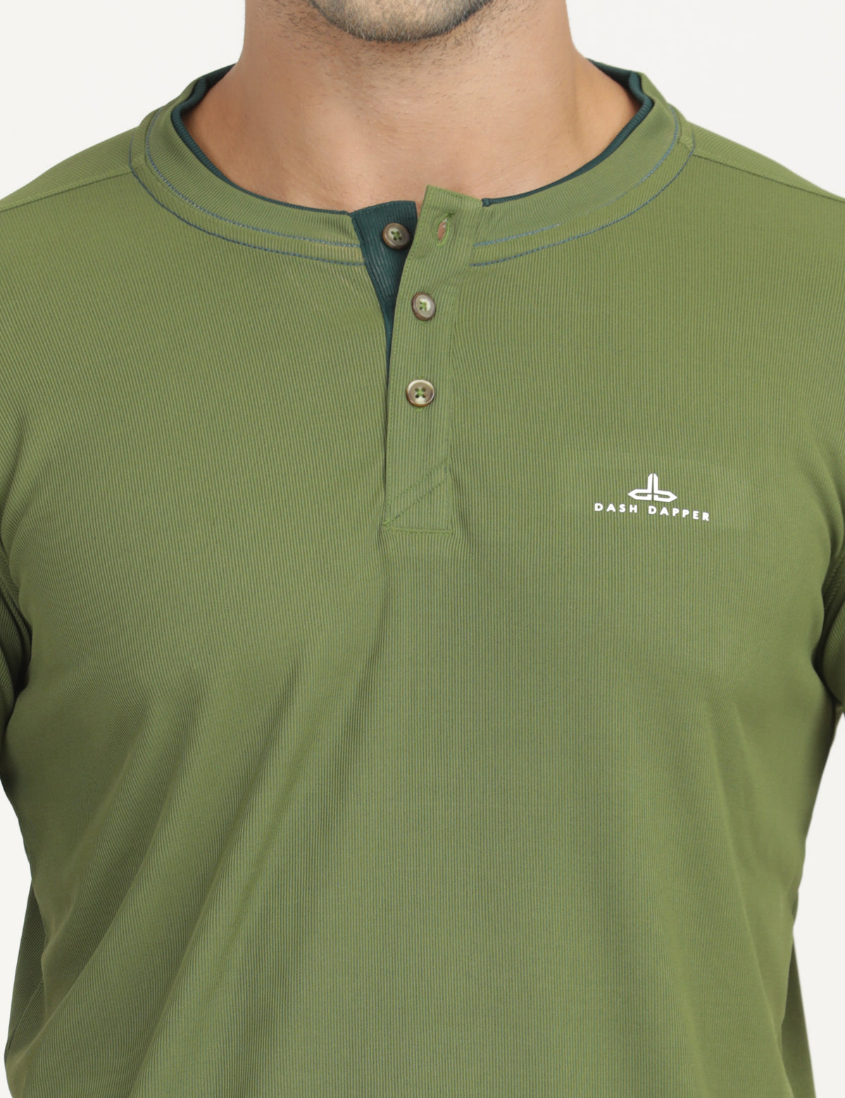 Men’s Premium Derby Textured Henley T-Shirt