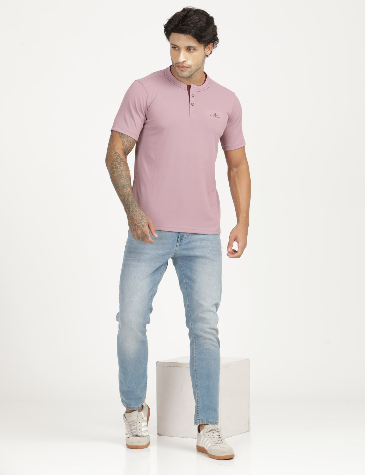 Men’s Premium Derby Textured Henley T-Shirt