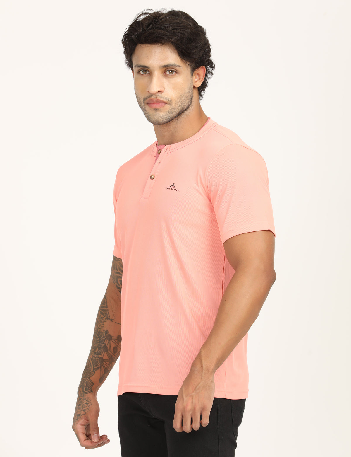 Men’s Premium Derby Textured Henley T-Shirt