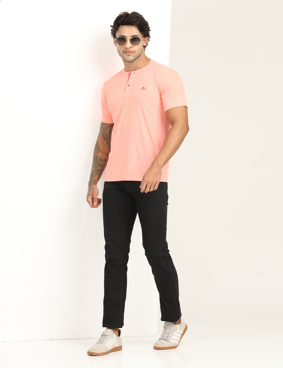 Men’s Premium Derby Textured Henley T-Shirt