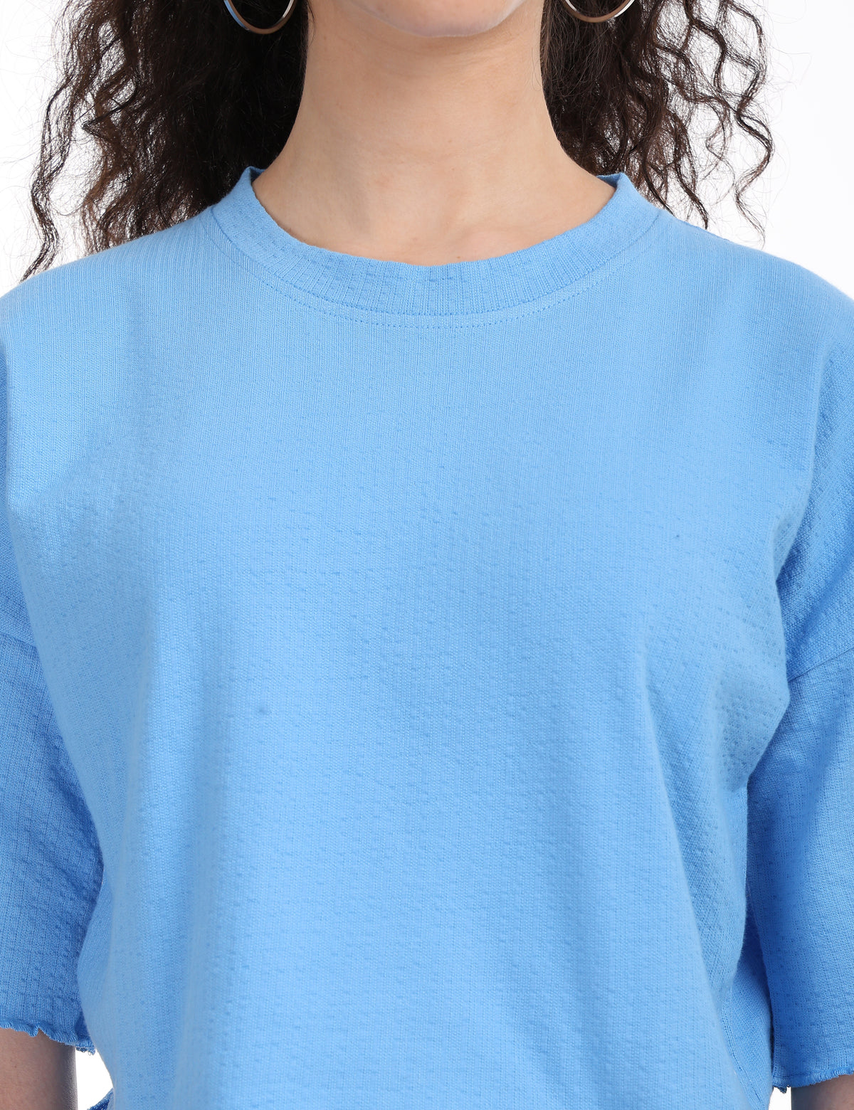 Women's Relaxed-Fit Dropped Shoulder Cropped Tee