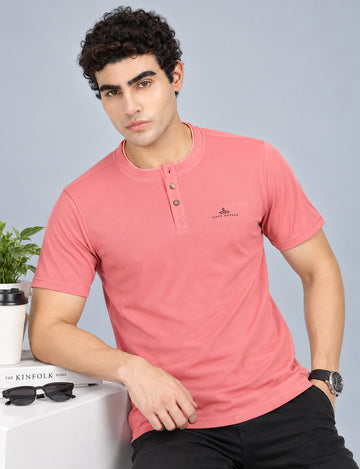 Men’s Premium Derby Textured Henley T-Shirt