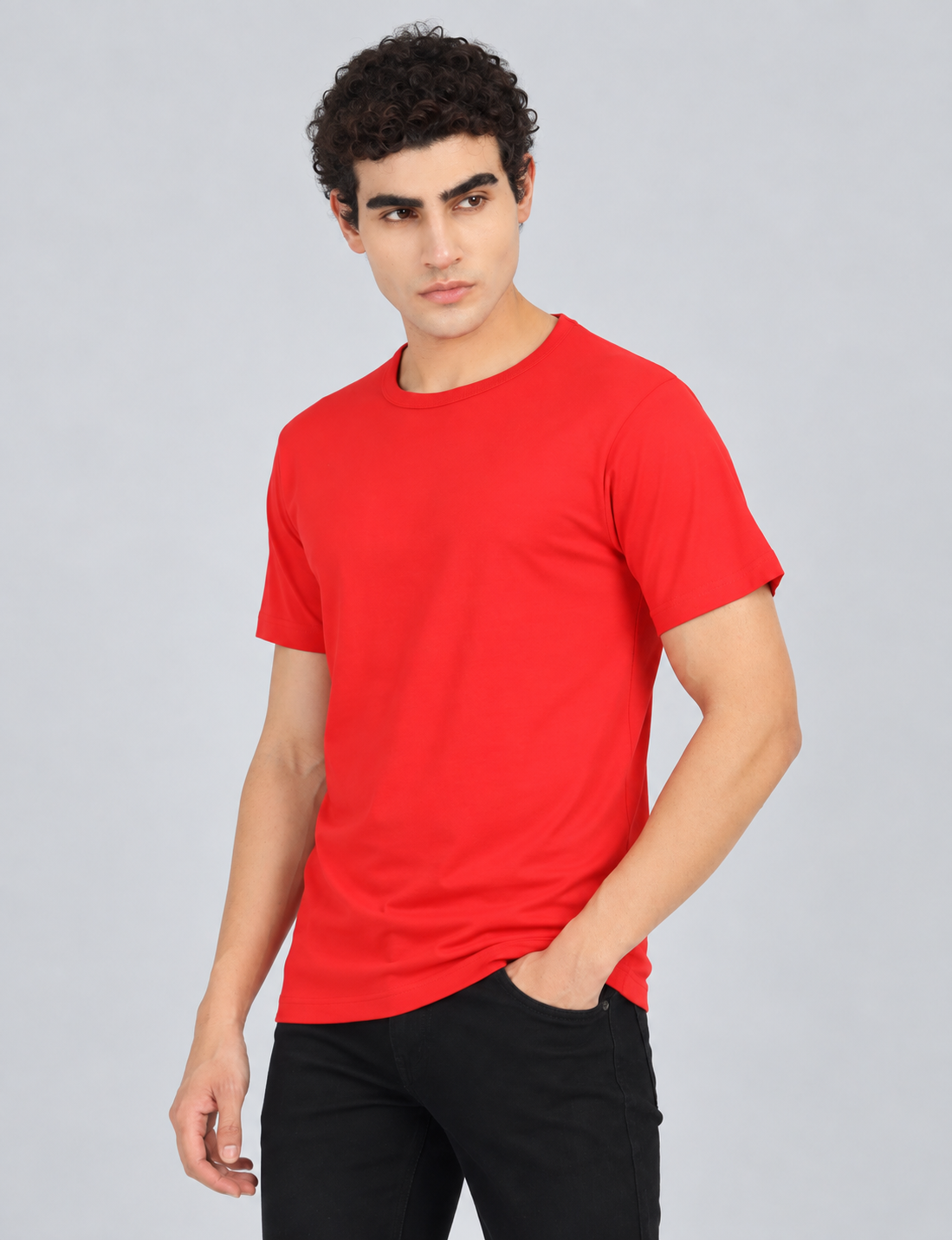 Premium Men’s Solid Crew Neck T-Shirt