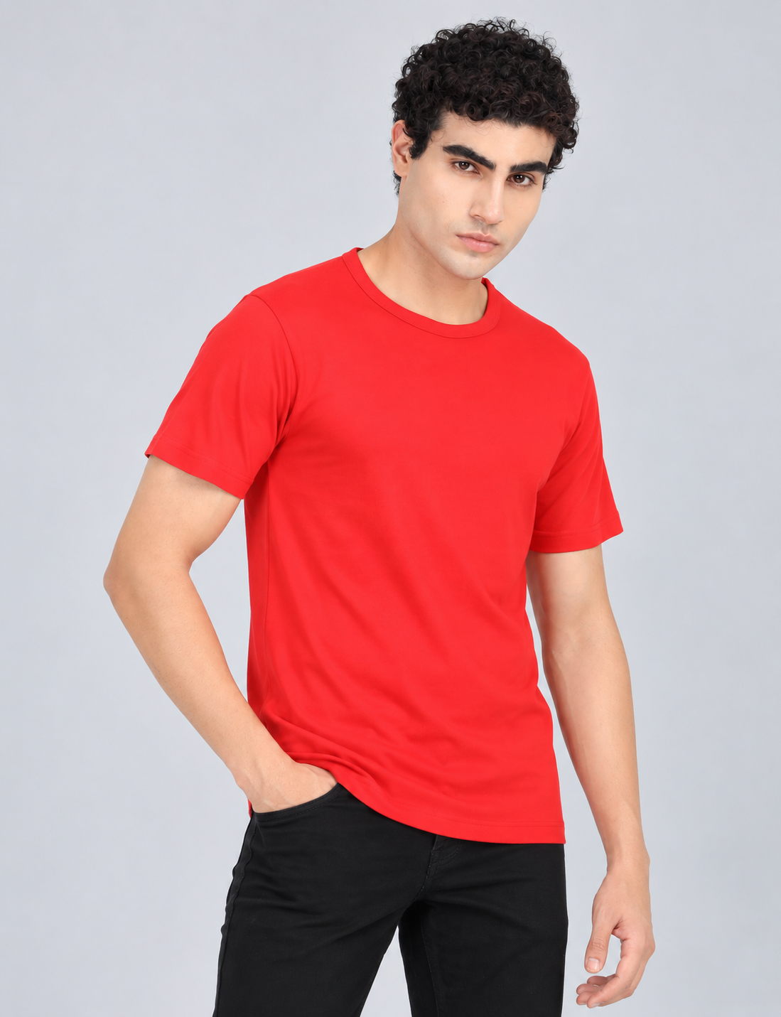 Premium Men’s Solid Crew Neck T-Shirt
