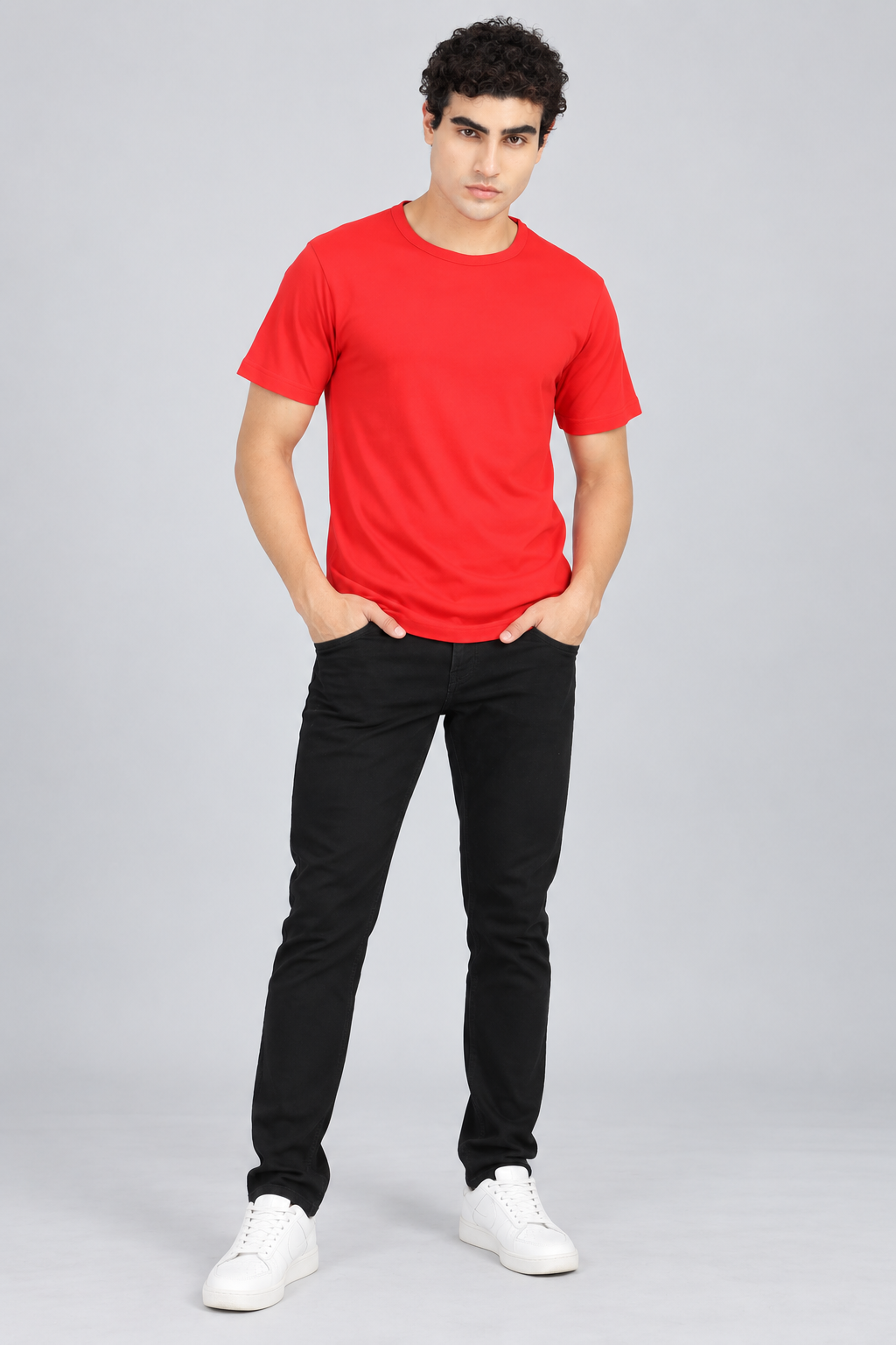 Premium Men’s Solid Crew Neck T-Shirt