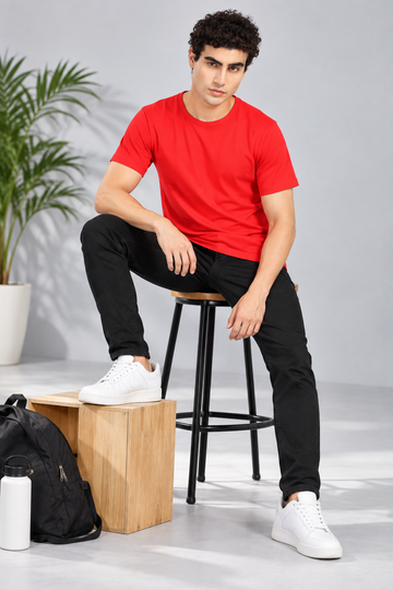 Premium Men’s Solid Crew Neck T-Shirt