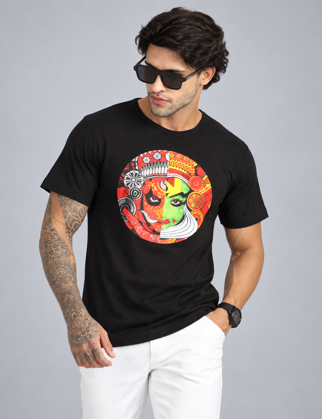 Men's Graphic Printed Cotton T-Shirt