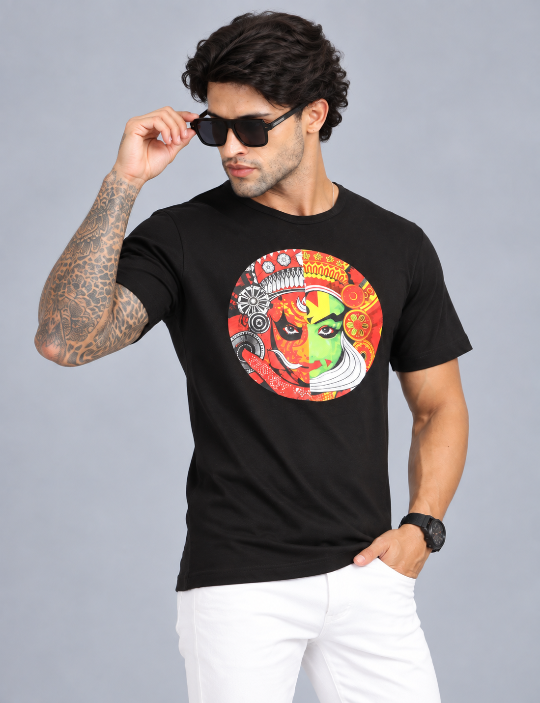 Men's Graphic Printed Cotton T-Shirt