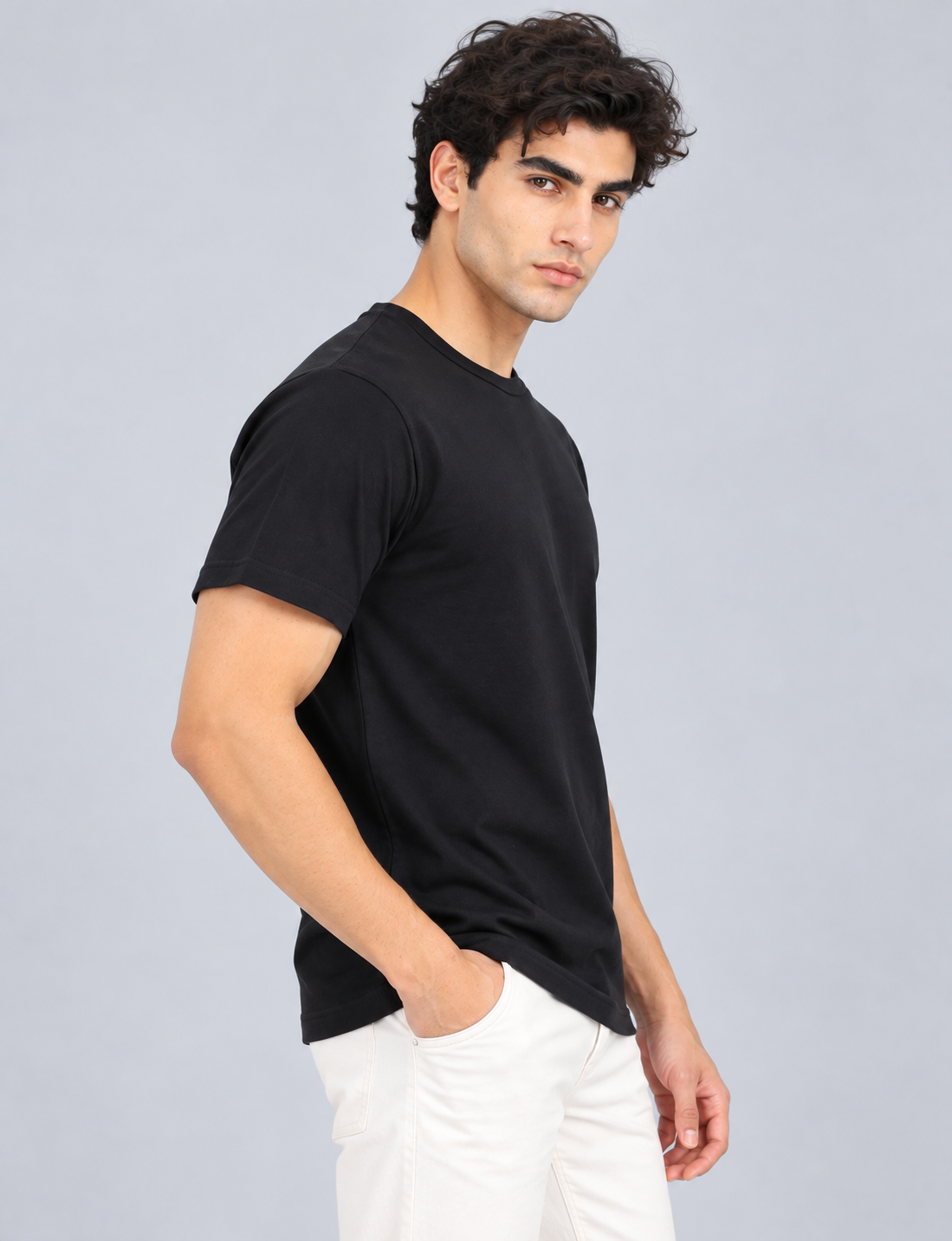Premium Men’s Solid Crew Neck T-Shirt