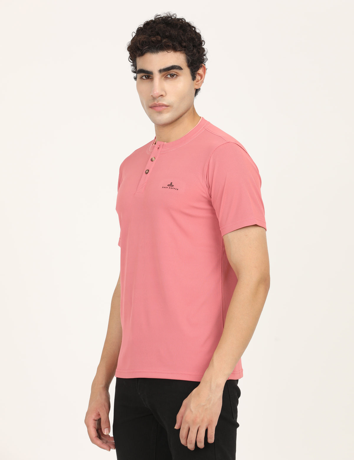 Men’s Premium Derby Textured Henley T-Shirt