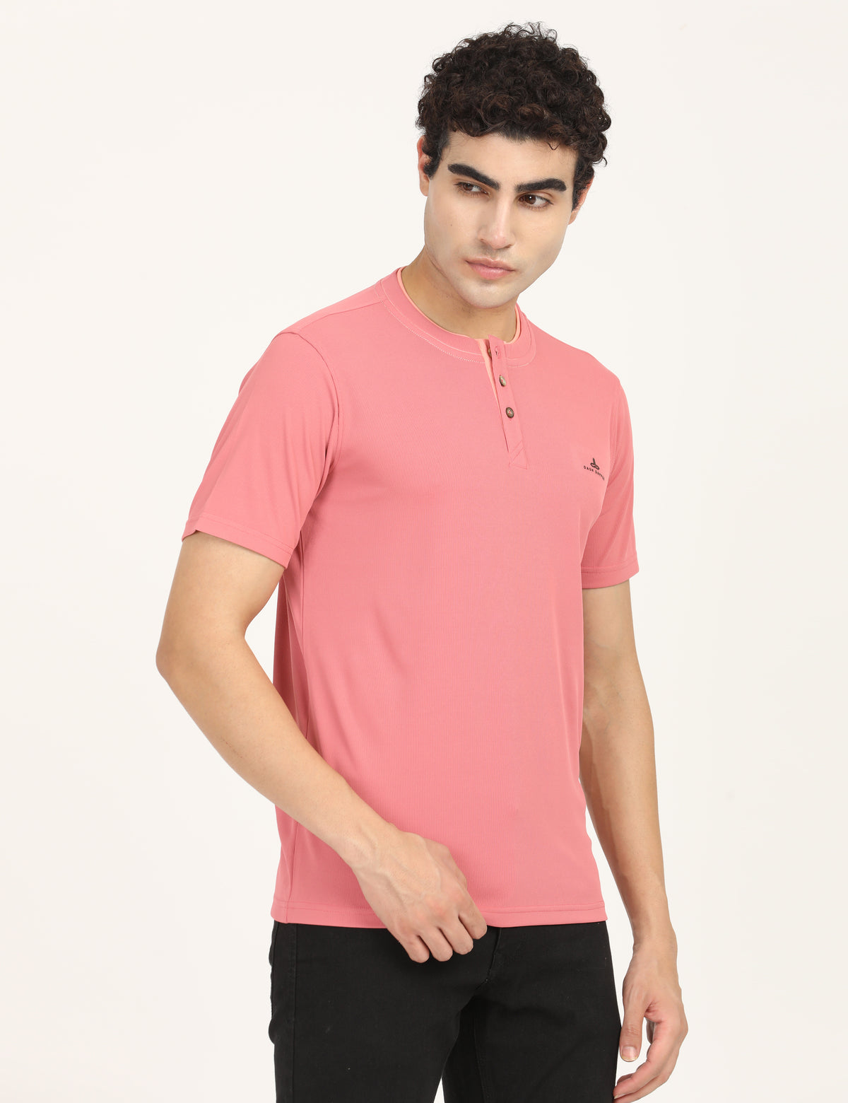 Men’s Premium Derby Textured Henley T-Shirt