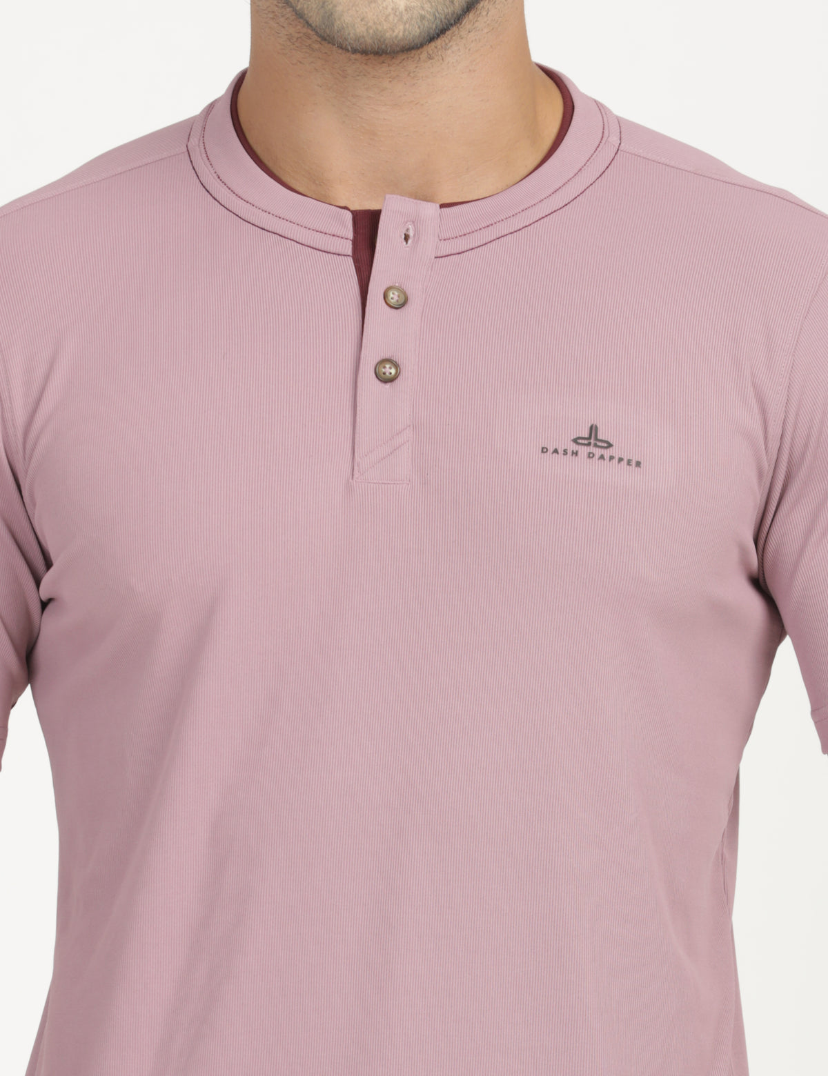 Men’s Premium Derby Textured Henley T-Shirt