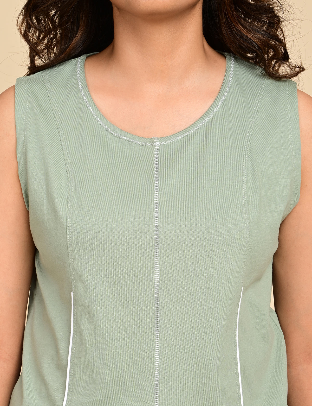 Chic Colorblock Sleeveless Top & Bermuda Shorts Set