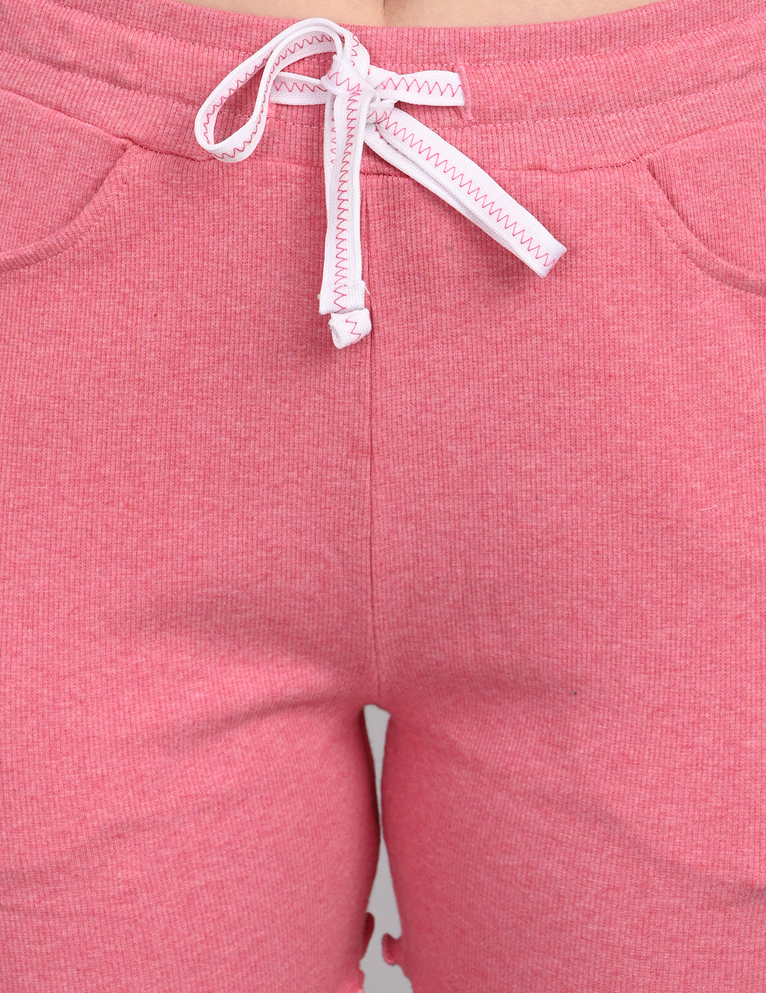 Chic Pink Striped Cotton Lounge Co-ord Set